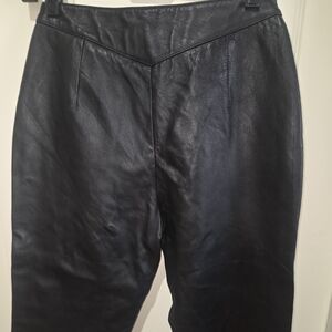 Express Black Genuine Leather Pants
